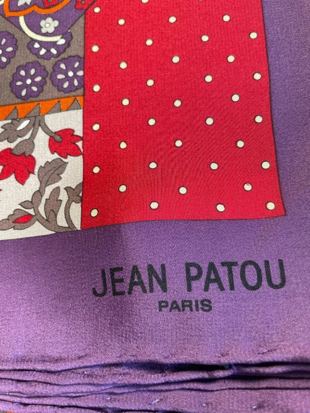 Vintage Jean Patou Silk Scarf NWT from the Famous Filene’s Basement in Boston